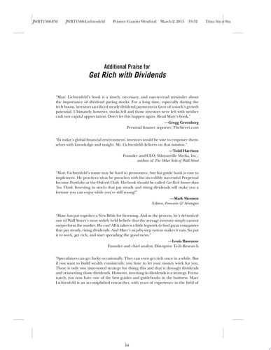 Get Rich with Dividends A Proven System for Earning Double-Digit Returns