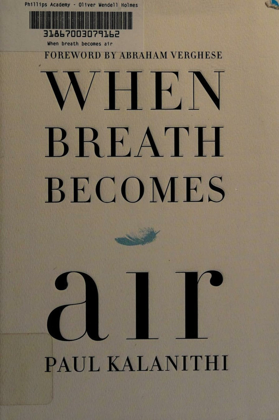 When Breath Becomes Air Pulitzer Prize Finalist