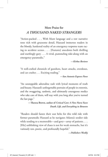 A Thousand Naked Strangers A Paramedic's Wild Ride to the Edge and Back