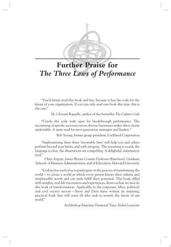 The Three Laws of Performance Rewriting the Future of Your Organization and Your Life