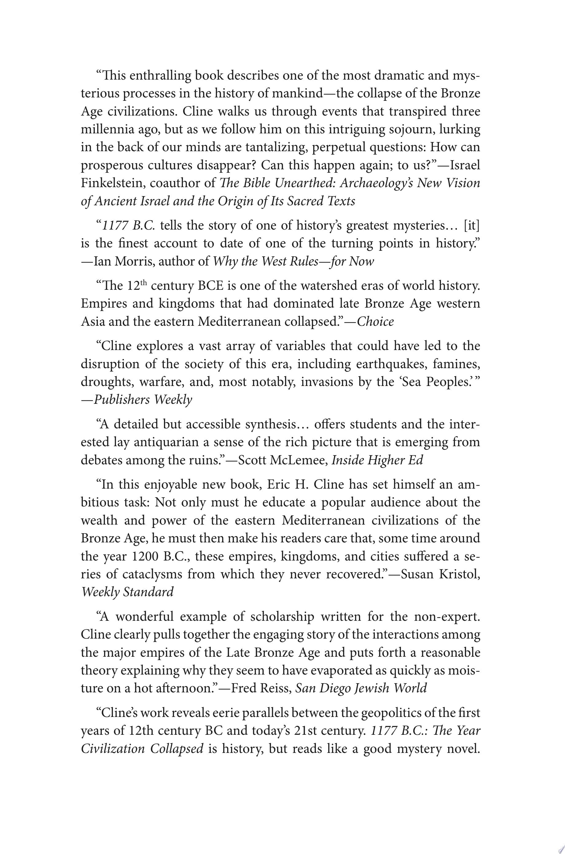 1177 B.C. The Year Civilization Collapsed