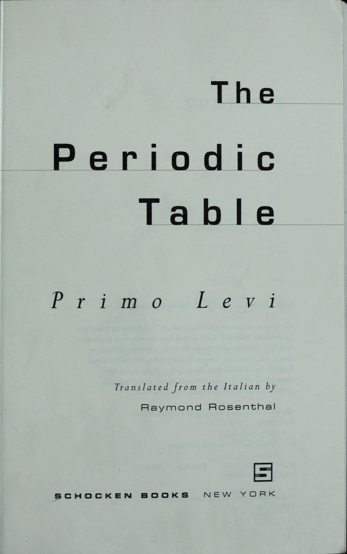 The periodic table