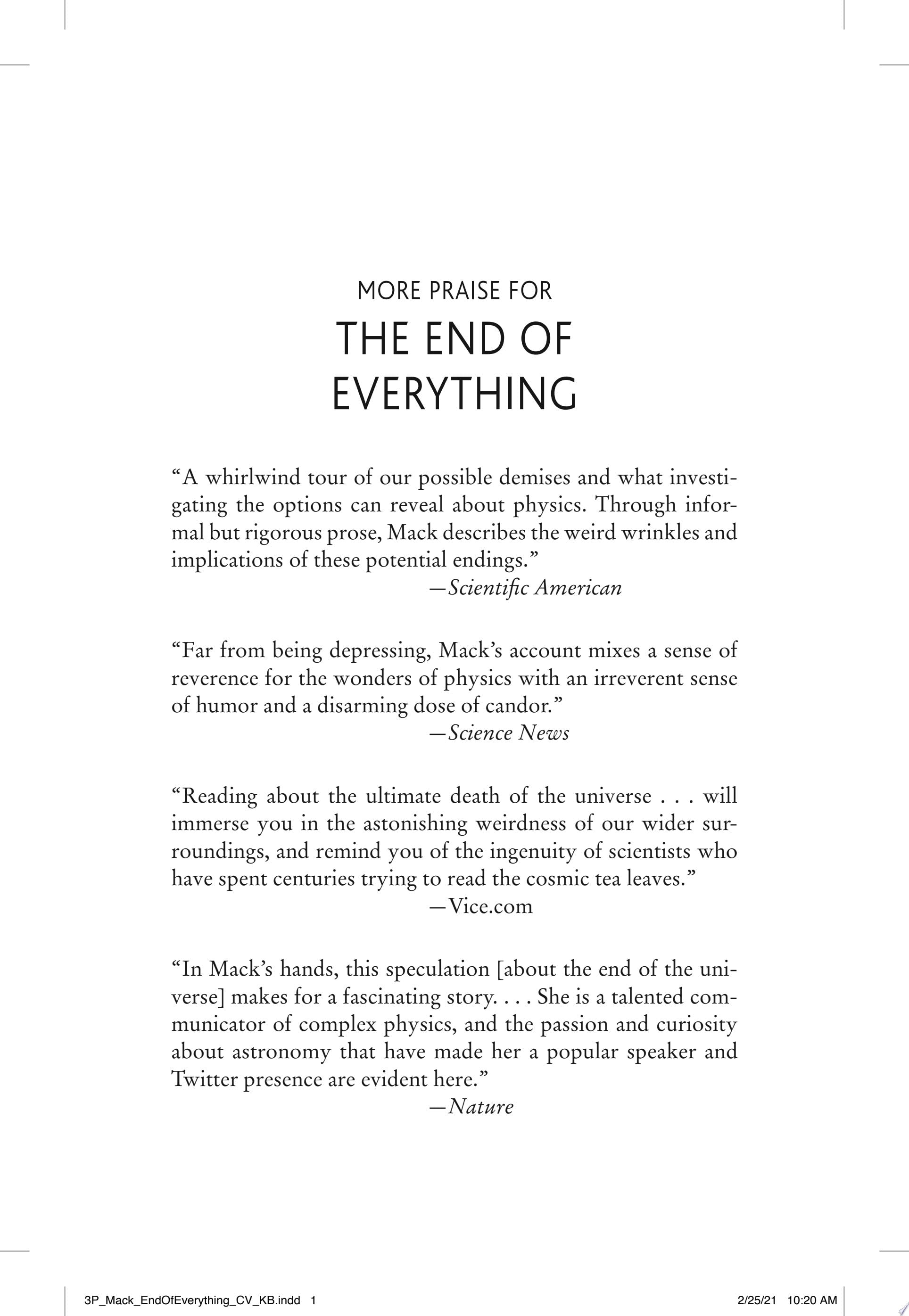 The End of Everything (Astrophysically Speaking)