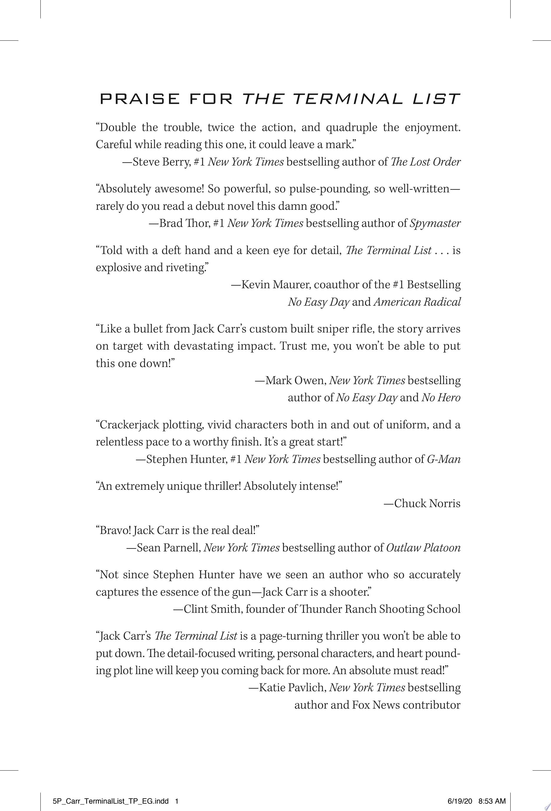 The Terminal List A Thriller