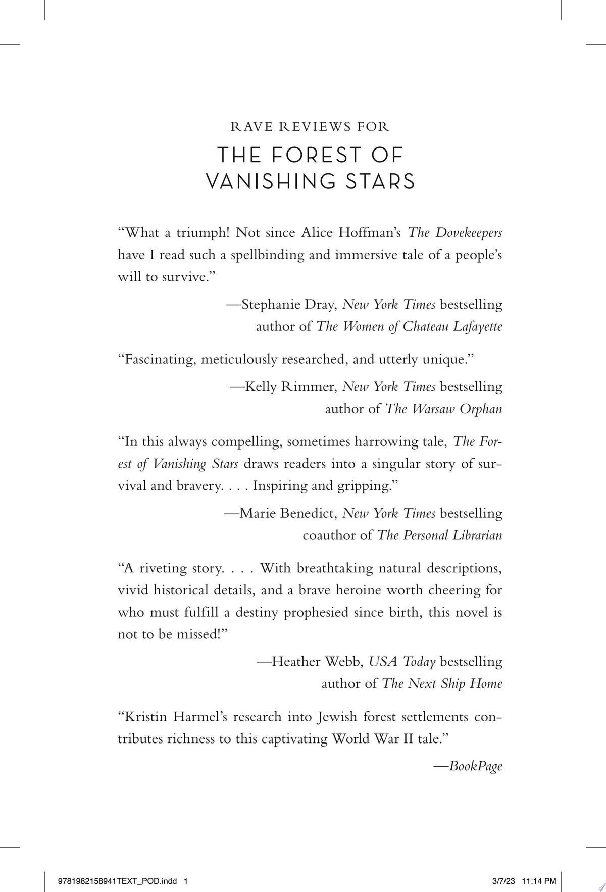 The Forest of Vanishing Stars A Novel