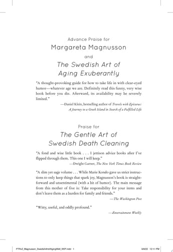 The Swedish Art of Aging Exuberantly Life Wisdom from Someone Who Will (Probably) Die Before You