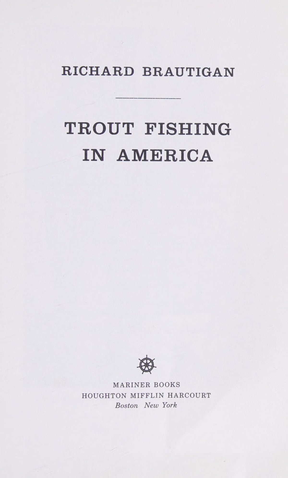 Trout Fishing in America