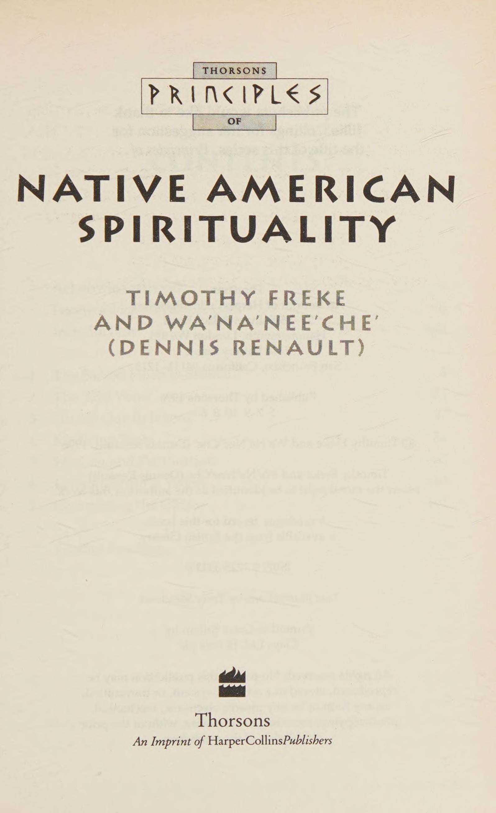 Thorsons Principles of Native American Spirituality