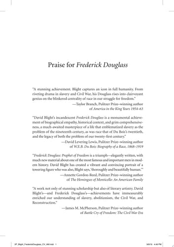 Frederick Douglass Prophet of Freedom